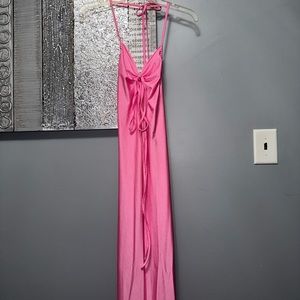 Sexy Backless Ruched Maxi Dress